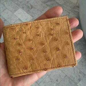 Ostrich real leather man’s wallet
